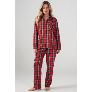 Пижама женская "Добрый вечер" 2163-Ф фланель (р-ры: 42-52) бургунди