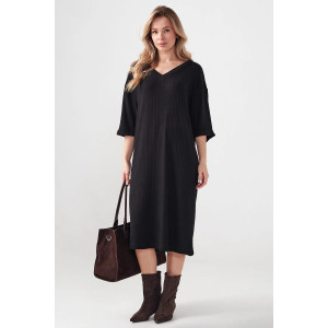 Платье женское "Ангора" 2418-Л лапша (р-ры: 50-56) черный Платье женское "Ангора" 2418-Л лапша (р-ры: 50-56) черный