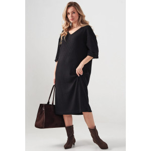Платье женское "Ангора" 2418-Л лапша (р-ры: 50-56) черный Платье женское "Ангора" 2418-Л лапша (р-ры: 50-56) черный