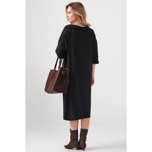 Платье женское "Ангора" 2418-Л лапша (р-ры: 50-56) черный Платье женское "Ангора" 2418-Л лапша (р-ры: 50-56) черный