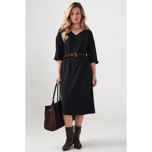 Платье женское "Ангора" 2418-Л лапша (р-ры: 50-56) черный Платье женское "Ангора" 2418-Л лапша (р-ры: 50-56) черный