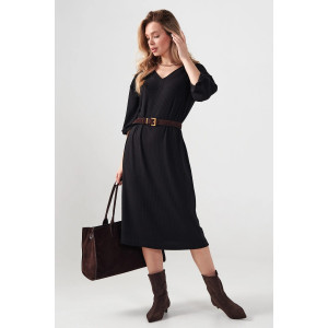 Платье женское "Ангора" 2418-Л лапша (р-ры: 50-56) черный Платье женское "Ангора" 2418-Л лапша (р-ры: 50-56) черный