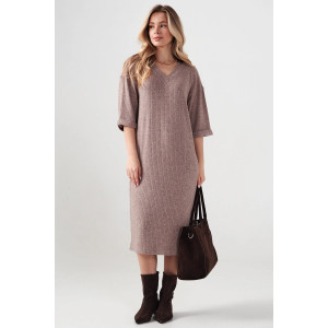 Платье женское "Ангора" 2418-Л лапша (р-ры: 50-56) капучино Платье женское "Ангора" 2418-Л лапша (р-ры: 50-56) капучино