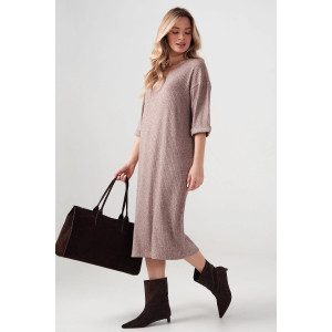 Платье женское "Ангора" 2418-Л лапша (р-ры: 50-56) капучино Платье женское "Ангора" 2418-Л лапша (р-ры: 50-56) капучино