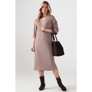 Платье женское "Ангора" 2418-Л лапша (р-ры: 50-56) капучино Платье женское "Ангора" 2418-Л лапша (р-ры: 50-56) капучино