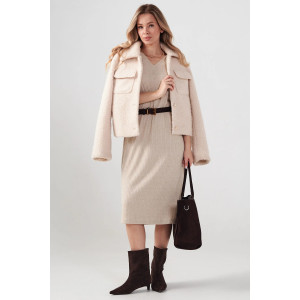 Платье женское "Ангора" 2418-Л лапша (р-ры: 50-56) бежевый Платье женское "Ангора" 2418-Л лапша (р-ры: 50-56) бежевый