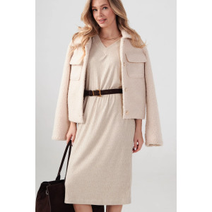 Платье женское "Ангора" 2418-Л лапша (р-ры: 50-56) бежевый Платье женское "Ангора" 2418-Л лапша (р-ры: 50-56) бежевый