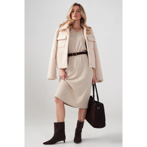 Платье женское "Ангора" 2418-Л лапша (р-ры: 50-56) бежевый Платье женское "Ангора" 2418-Л лапша (р-ры: 50-56) бежевый