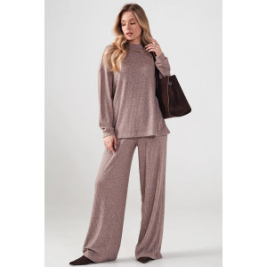 Костюм двойка женский "Ангора" 2412-Л лапша (р-ры: 46-52) капучино