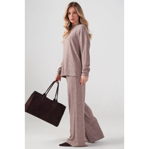 Костюм двойка женский "Ангора" 2412-Л лапша (р-ры: 46-52) капучино