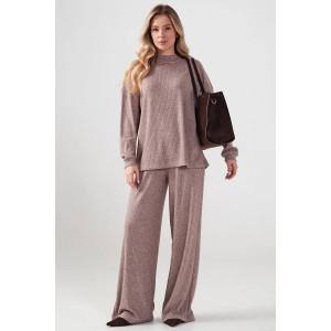 Костюм двойка женский "Ангора" 2412-Л лапша (р-ры: 46-52) капучино