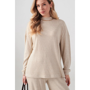 Костюм двойка женский "Ангора" 2412-Л лапша (р-ры: 46-52) бежевый