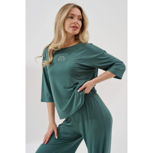 Пижама женская "Флирт" 2407-Ви вискоза (р-ры: 44-54) зеленый
