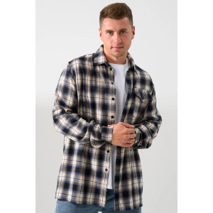 Сорочка мужская 2185-Ф "Имидж" фланель (р-ры: 46-60) темно-синий Сорочка мужская 2185-Ф "Имидж" фланель (р-ры: 46-60) темно-синий