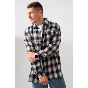 Сорочка мужская 2185-Ф "Имидж" фланель (р-ры: 46-60) темно-синий Сорочка мужская 2185-Ф "Имидж" фланель (р-ры: 46-60) темно-синий