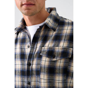 Сорочка мужская 2185-Ф "Имидж" фланель (р-ры: 46-60) темно-синий Сорочка мужская 2185-Ф "Имидж" фланель (р-ры: 46-60) темно-синий