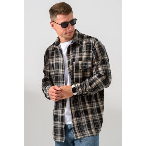 Сорочка мужская 2185-Ф "Имидж" фланель (р-ры: 46-60) черный