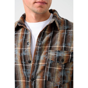 Сорочка мужская 2185-Ф "Имидж" фланель (р-ры: 46-60) коричневый Сорочка мужская 2185-Ф "Имидж" фланель (р-ры: 46-60) коричневый