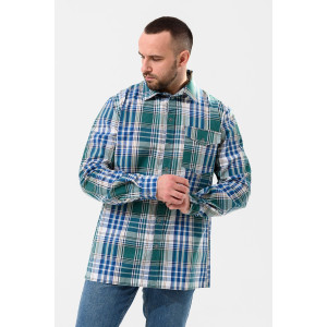 Сорочка мужская 459-Шот "Шотландка" шотландка (р-ры: 48-60) зеленый