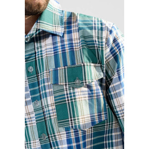 Сорочка мужская 459-Шот "Шотландка" шотландка (р-ры: 48-60) зеленый