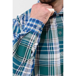 Сорочка мужская 459-Шот "Шотландка" шотландка (р-ры: 48-60) зеленый