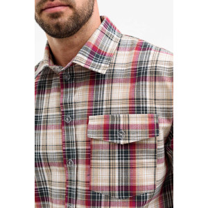 Сорочка мужская 459-Шот "Шотландка" шотландка (р-ры: 48-60) бежевый