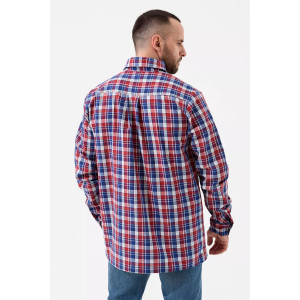 Сорочка мужская 459-Шот "Шотландка" шотландка (р-ры: 48-60) бордовый