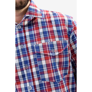 Сорочка мужская 459-Шот "Шотландка" шотландка (р-ры: 48-60) бордовый