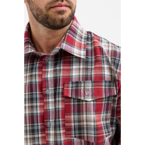 Сорочка мужская 459-Шот "Шотландка" шотландка (р-ры: 48-60) бургунди
