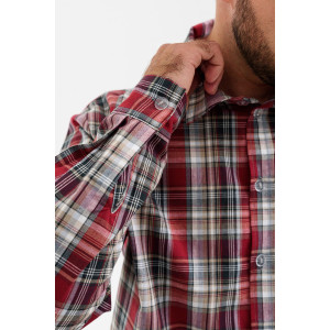 Сорочка мужская 459-Шот "Шотландка" шотландка (р-ры: 48-60) бургунди