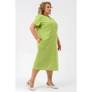 Платье женское 1929-П/л "Вологда" полулён (р-ры: 46-56) салатовый Платье женское 1929-П/л "Вологда" полулён (р-ры: 46-56) салатовый