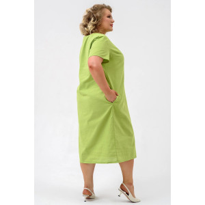 Платье женское 1929-П/л "Вологда" полулён (р-ры: 46-56) салатовый Платье женское 1929-П/л "Вологда" полулён (р-ры: 46-56) салатовый