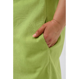 Платье женское 1929-П/л "Вологда" полулён (р-ры: 46-56) салатовый Платье женское 1929-П/л "Вологда" полулён (р-ры: 46-56) салатовый