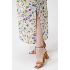 Платье женское 1921-П-л "Кострома 2" полулён (р-ры: 46-56) синий василёк Платье женское 1921-П-л "Кострома 2" полулён (р-ры: 46-56) синий василёк