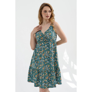 Сарафан женский "Сиеста" 2092-К хлопок (р-ры: 42-52) изумрудный Сарафан женский "Сиеста" 2092-К хлопок (р-ры: 42-52) изумрудный