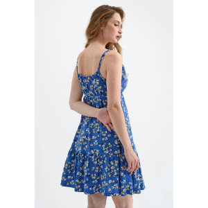 Сарафан женский "Сиеста" 2092-К хлопок (р-ры: 42-52) индиго Сарафан женский "Сиеста" 2092-К хлопок (р-ры: 42-52) индиго