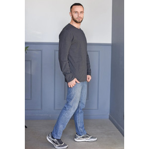 Лонгслив мужской "Основа" 2007-К кулирка (р-ры: 48-58) антрацит Лонгслив мужской "Основа" 2007-К кулирка (р-ры: 48-58) антрацит