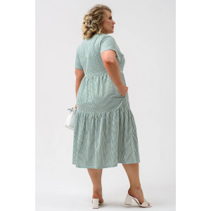 Платье женское 1928-К "Шалфей" кулирка (р-ры: 46-56) зеленый Платье женское 1928-К "Шалфей" кулирка (р-ры: 46-56) зеленый