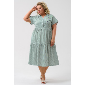 Платье женское 1928-К "Шалфей" кулирка (р-ры: 46-56) зеленый Платье женское 1928-К "Шалфей" кулирка (р-ры: 46-56) зеленый