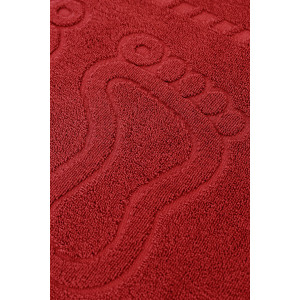 Набор из 2-х полотенец махровых для ног "Софатекс" 056319 красный