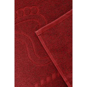 Набор из 2-х полотенец махровых для ног "Софатекс" 056319 красный