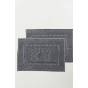 Набор из 2-х полотенец махровых для ног "Софатекс" 056319 серый