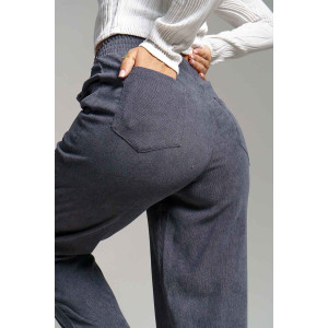 Брюки женские 1440/8 вельвет (р-ры: 44-56) серый-2