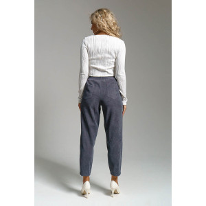 Брюки женские 1440/8 вельвет (р-ры: 44-56) серый-2