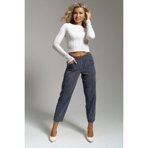 Брюки женские 1440/8 вельвет (р-ры: 44-56) серый-2