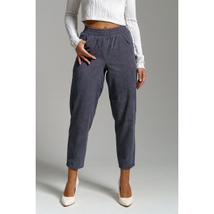 Брюки женские 1440/8 вельвет (р-ры: 44-56) серый-2