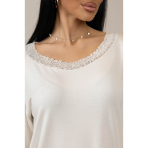 Костюм двойка женский 2105 вискоза (р-ры: 46-60) молочный