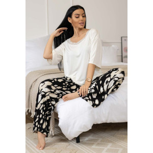 Костюм двойка женский 2105 вискоза (р-ры: 46-60) молочный