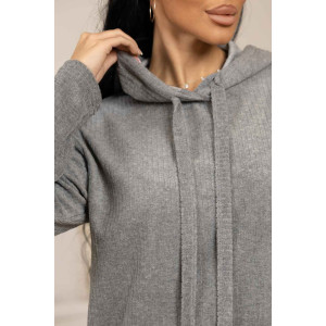 Костюм двойка женский 1979/2 махра (р-ры: 44-58) серый Костюм двойка женский 1979/2 махра (р-ры: 44-58) серый