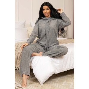 Костюм двойка женский 1979/2 махра (р-ры: 44-58) серый Костюм двойка женский 1979/2 махра (р-ры: 44-58) серый